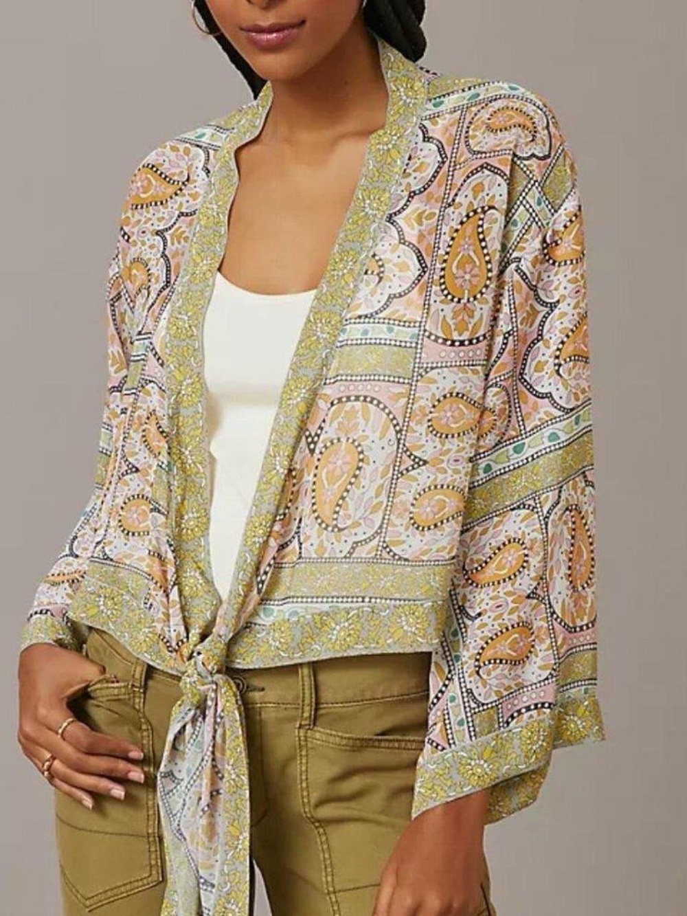 NWT Anthropologie Tie-Front Kimono